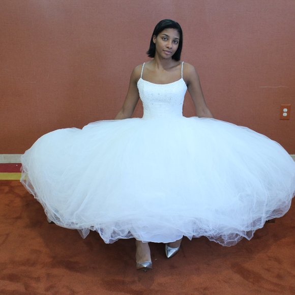 Signature by Robbie Bee Tulle Beaded Ballgown - Picture 3 of 16